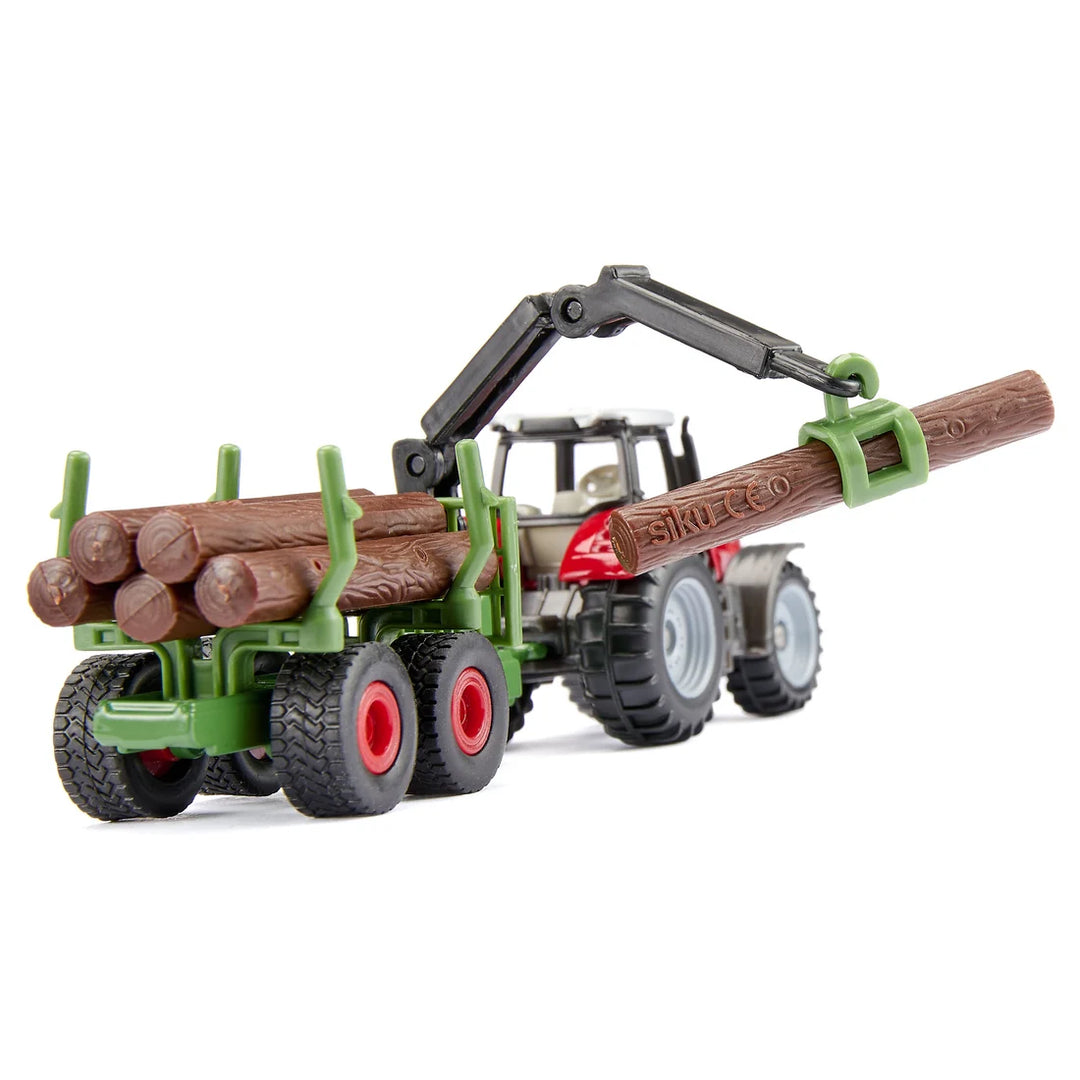 Siku Massey Ferguson with Forestry Trailer