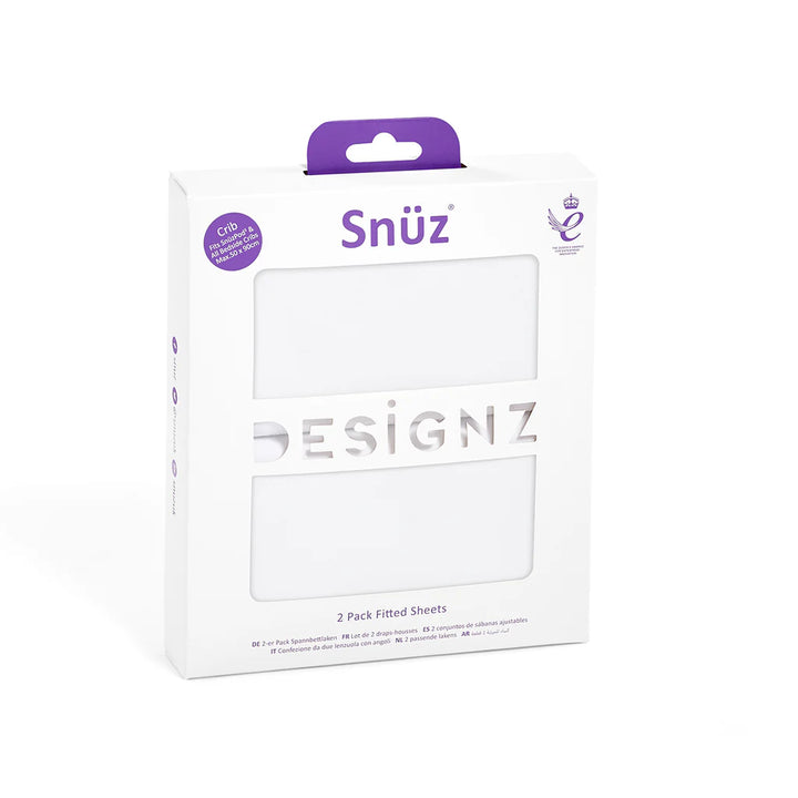 Snuz Snuzpod 5 Fitted Sheets 2pk (White)