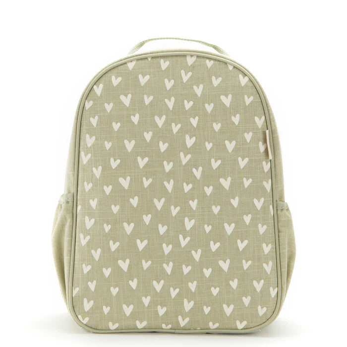 So Young Toddler Backpack (Little Hearts Sage)