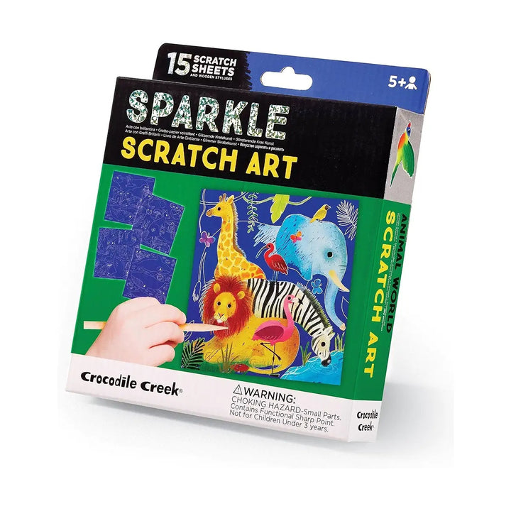 Crocodile Creek Sparkle Scratch Art (Animal World)