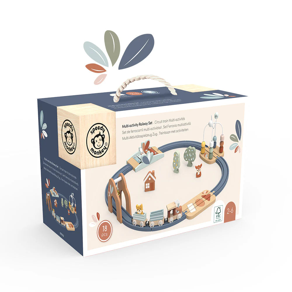Speedy Monkey Multi-Activity Railway Set