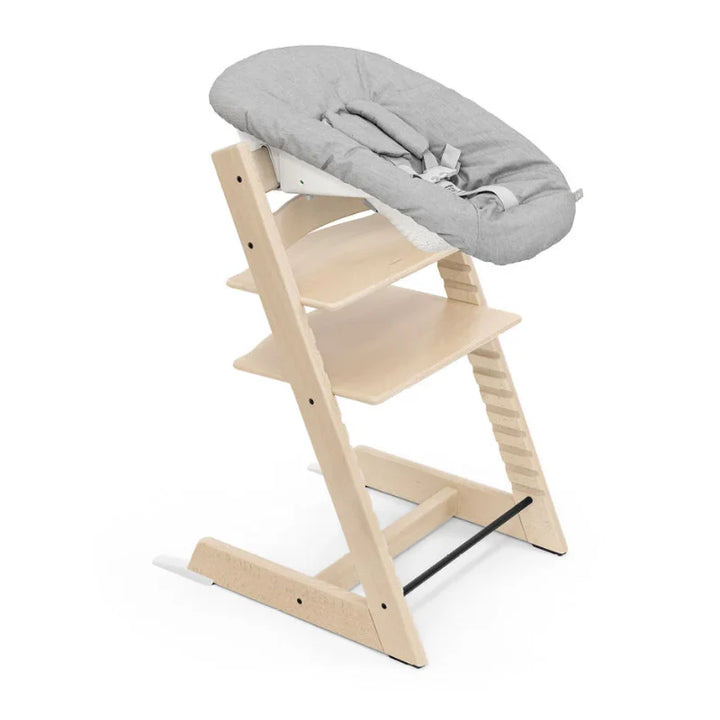 Stokke Tripp Trapp High Chair 2 Cushion, Tray, &amp; Newborn Set (Natural/Nordic Grey)
