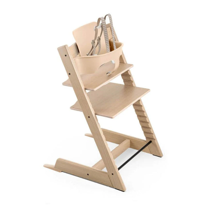 Stokke Tripp Trapp High Chair 2 Cushion, Tray, &amp; Newborn Set (Natural/Nordic Grey)