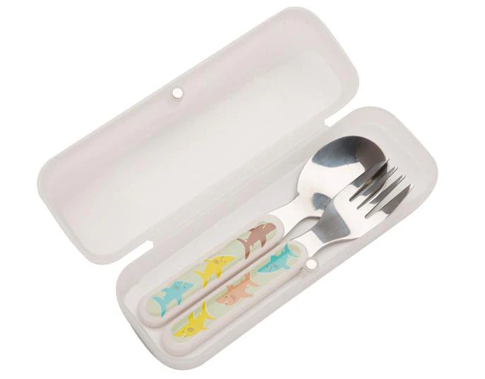SugarBooger Silverware Set (Smiley Shark)