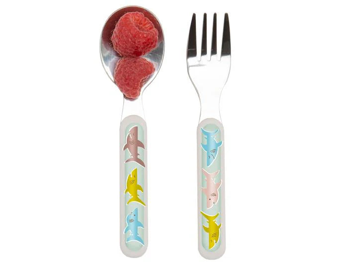 SugarBooger Silverware Set (Smiley Shark)
