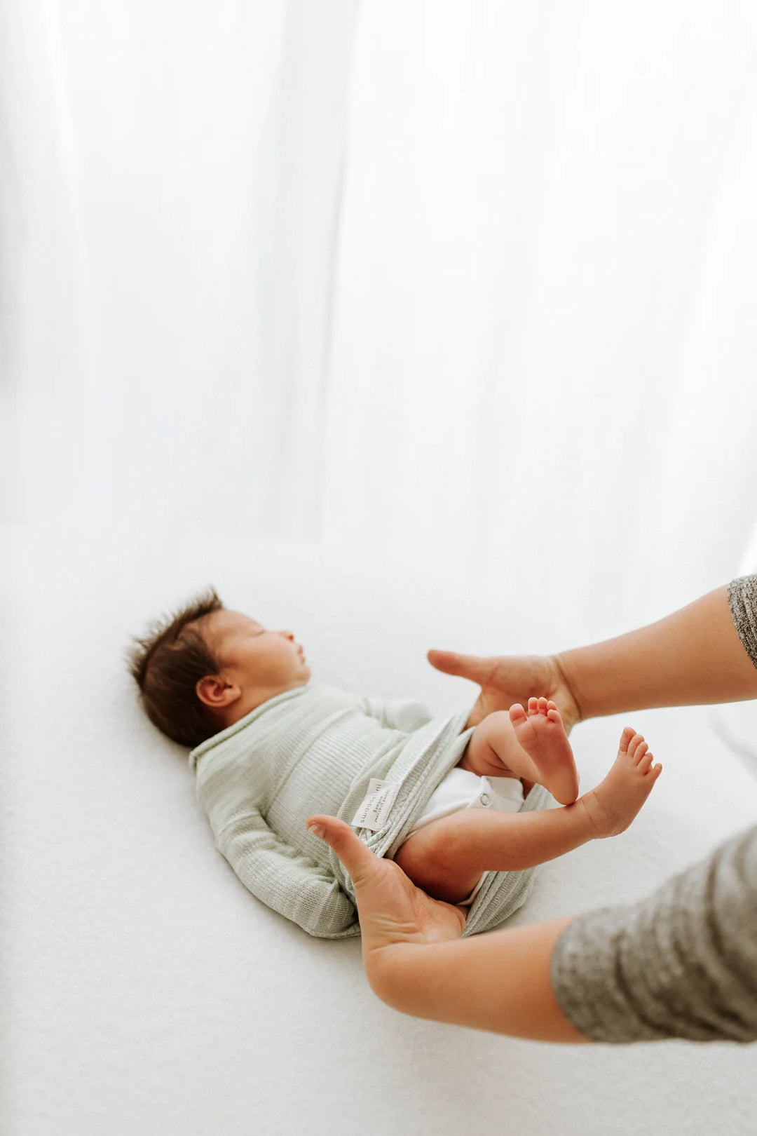 Swaddelini Bamboo Swaddle SleepSack (Mint)