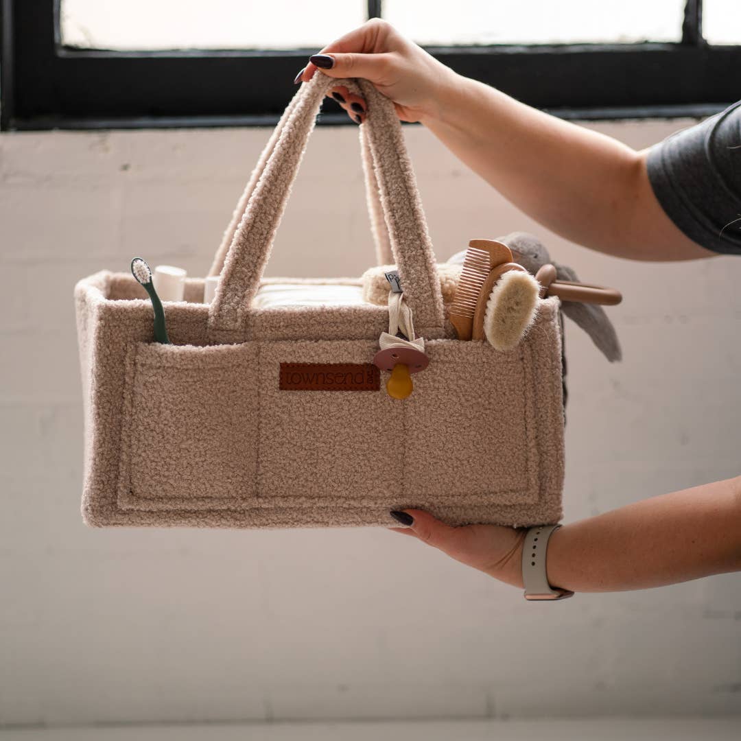 Pip + Phee Teddy Diaper Caddy (Taupe)