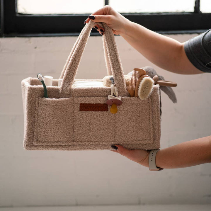 Pip + Phee Teddy Diaper Caddy (Taupe)