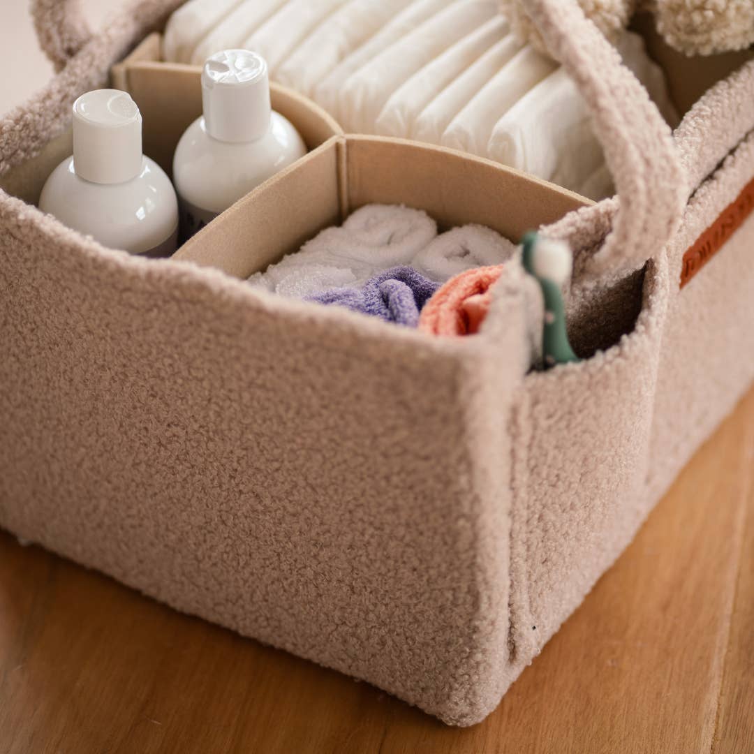 Pip + Phee Teddy Diaper Caddy (Taupe)