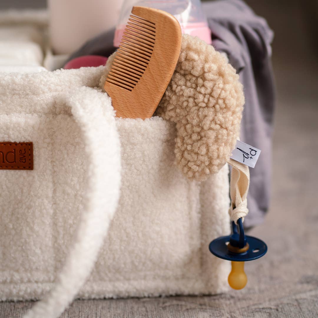 Pip + Phee Teddy Diaper Caddy (White)