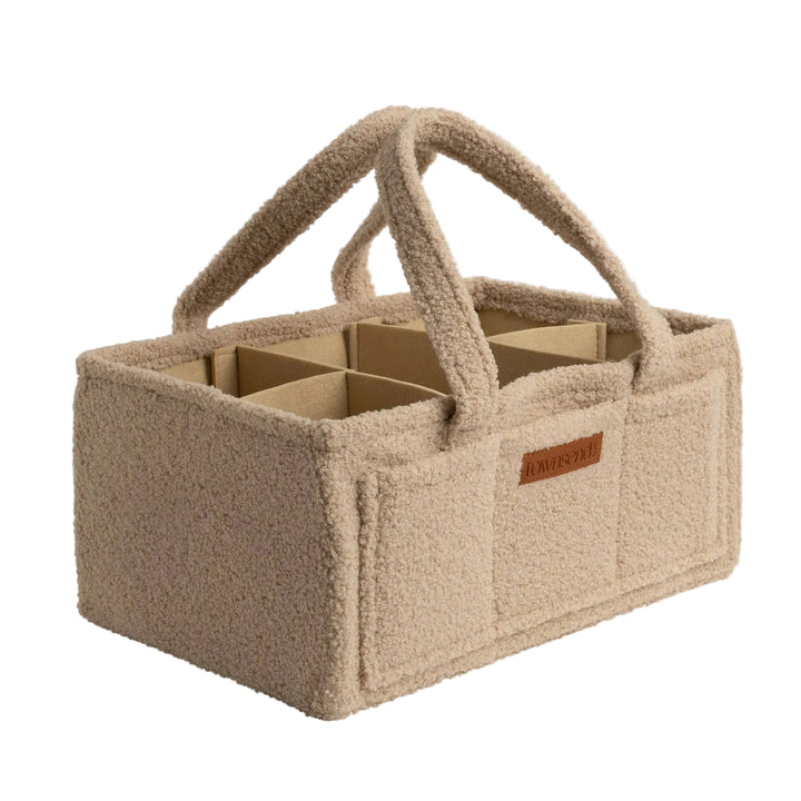 Pip + Phee Teddy Diaper Caddy (Taupe)