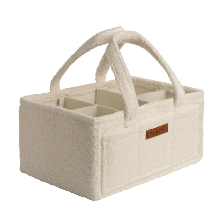 Pip + Phee Teddy Diaper Caddy (White)