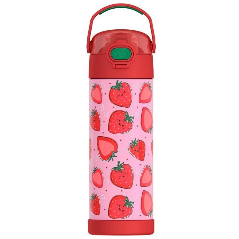 Thermos FUNtainer Stainless Steel Water Bottle 14oz (Strawberry Smiles)