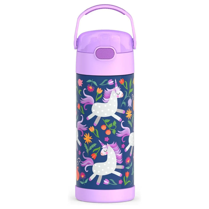 Thermos FUNtainer Stainless Steel Water Bottle 14oz (Unicorn Blooms)