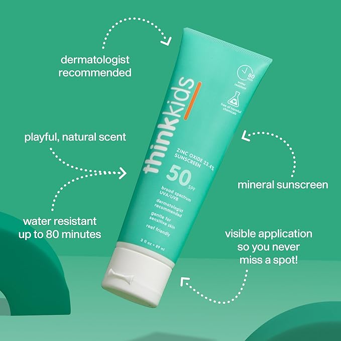 Think ThinkSport Kids SPF50 Mineral Sunscreen Lotion (89mL)