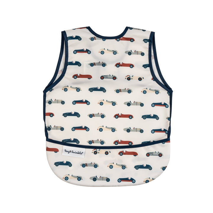 Tiny Twinkle Mess-Proof Apron Bib (Vintage Cars)