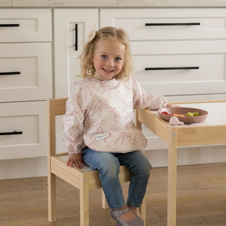Tiny Twinkle Mess-Proof Full Sleeve Bib (Bows)