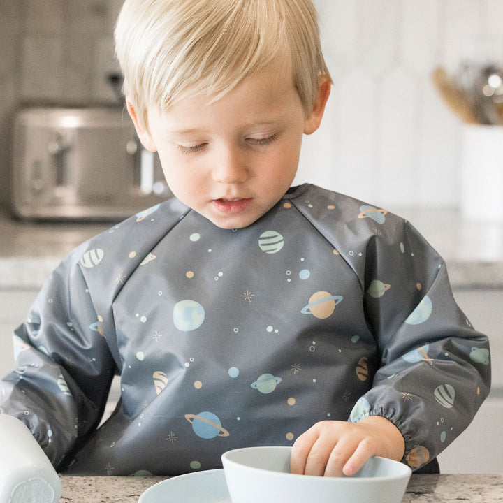 Tiny Twinkle Mess-Proof Full Sleeve Bib (Space)