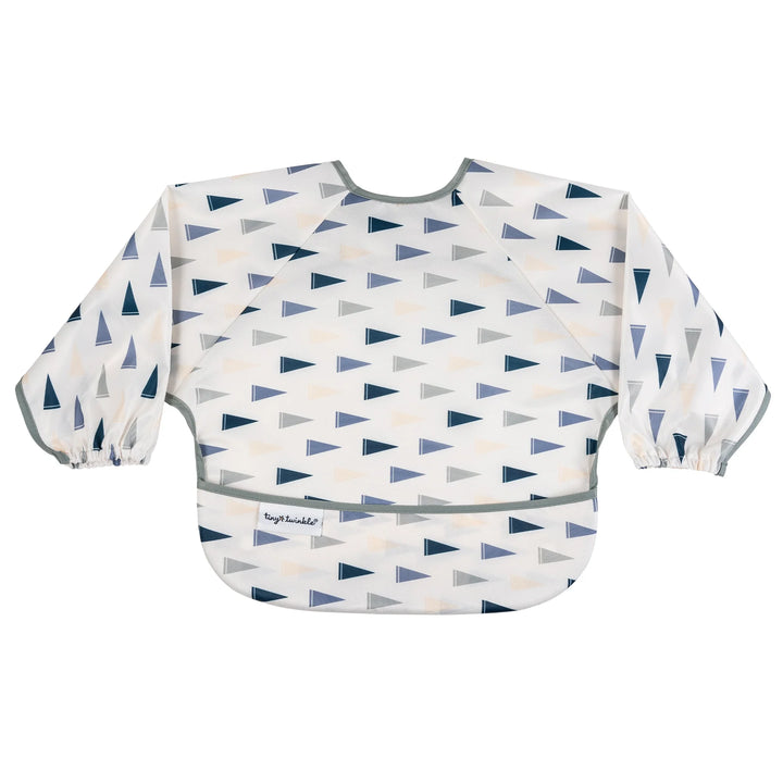 Tiny Twinkle Mess-Proof Full Sleeve Bib (Varsity Flags)