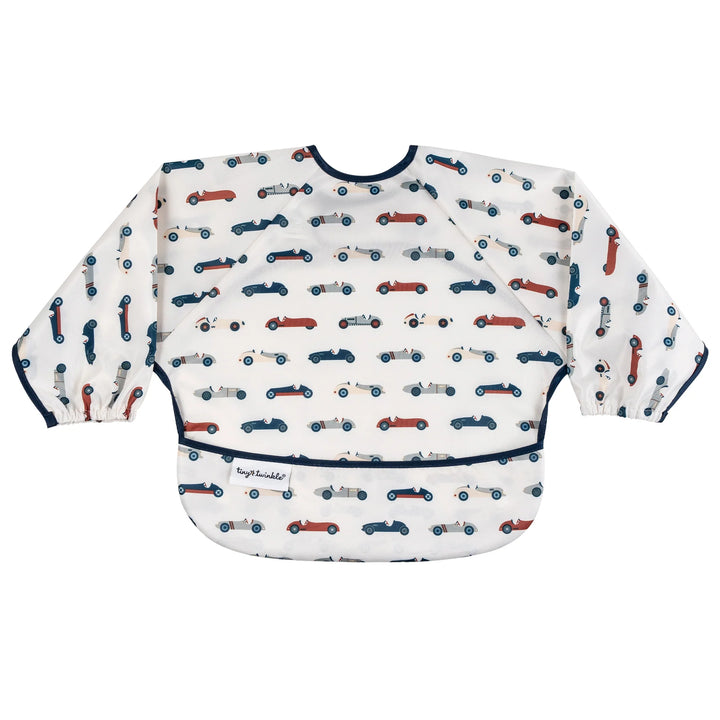 Tiny Twinkle Mess-Proof Full Sleeve Bib (Vintage Cars)