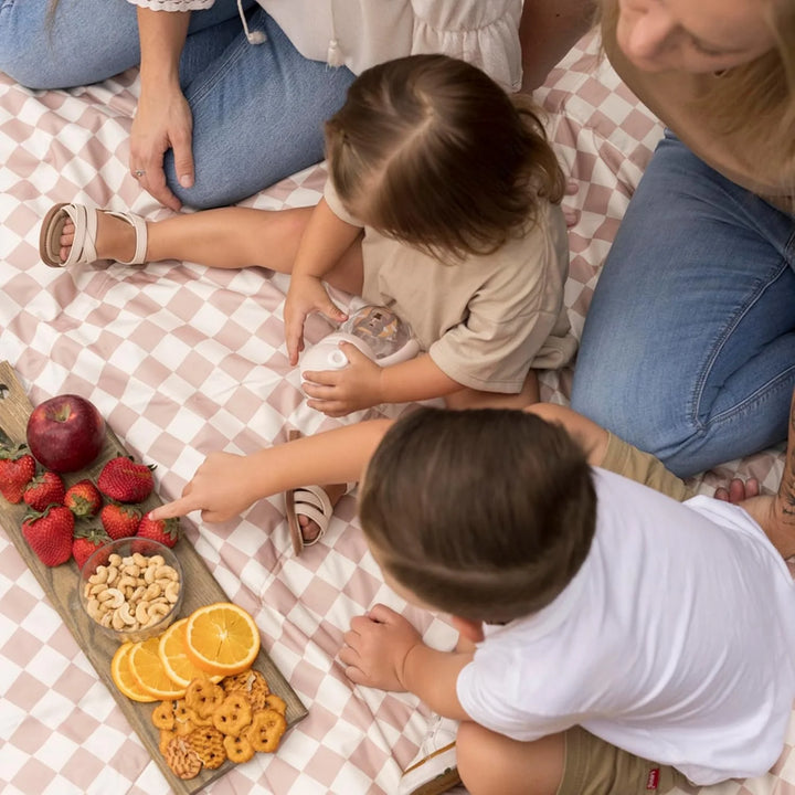 Tiny Twinkle Outdoor Blanket (Beige Checkers)