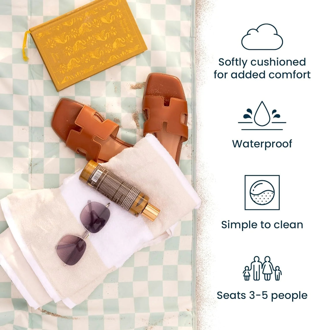 Tiny Twinkle Outdoor Blanket (Beige Checkers)
