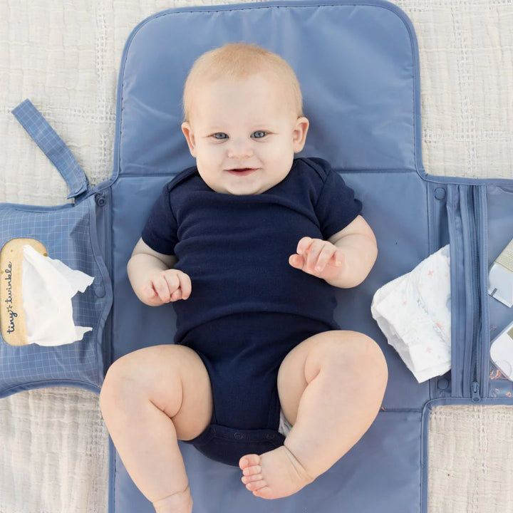 Tiny Twinkle Portable Diaper Changing Pad (Grid)