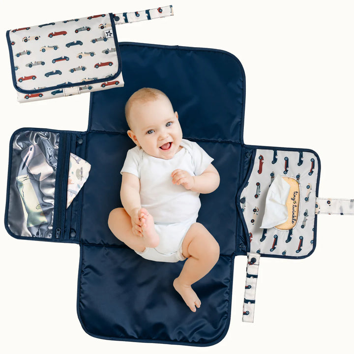 Tiny Twinkle Portable Diaper Changing Pad (Vintage Cars)