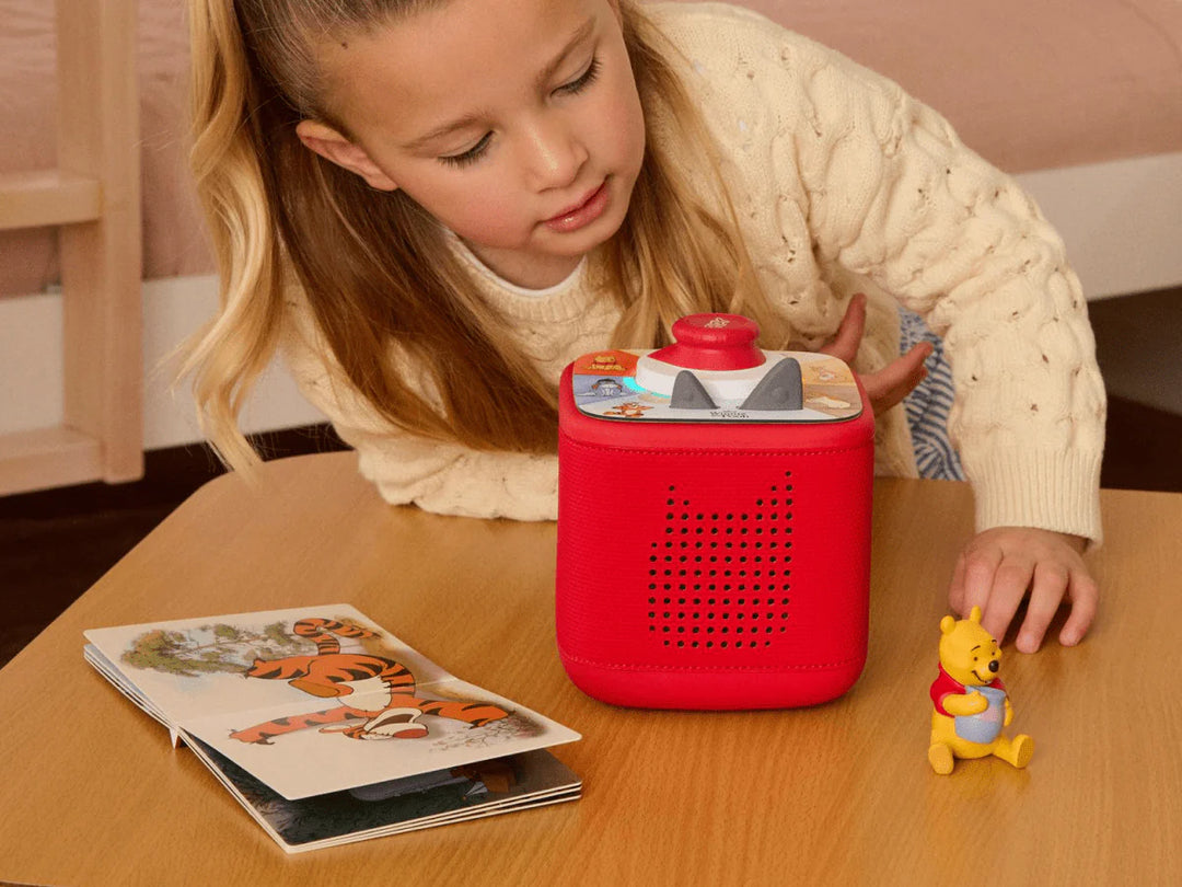 Tonies Toniebox 2 Play Set: Winnie the Pooh (Sunset Red)