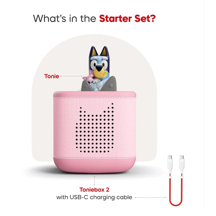 Tonies Toniebox 2 Starter Set: Bluey (Cloud Pink)