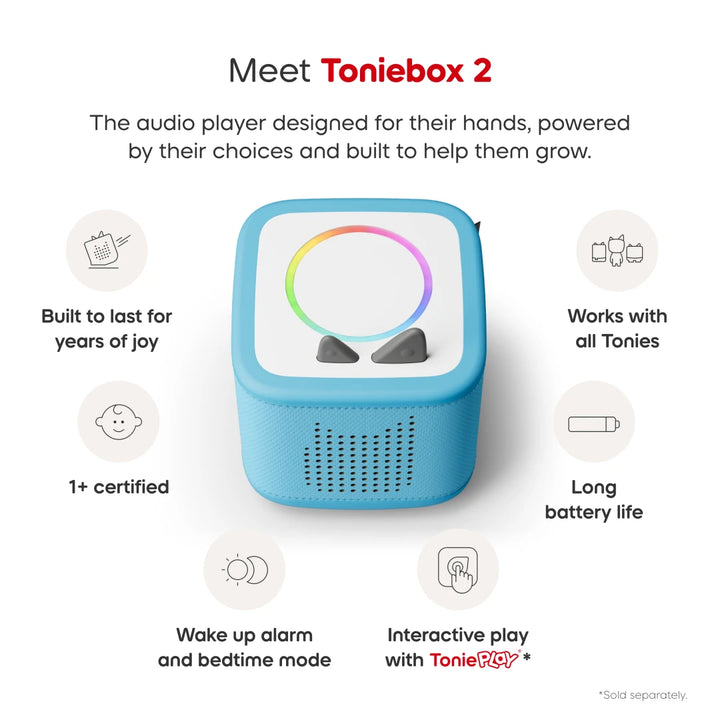 Tonies Toniebox 2 Starter Set: Ms. Rachel (Sky Blue)