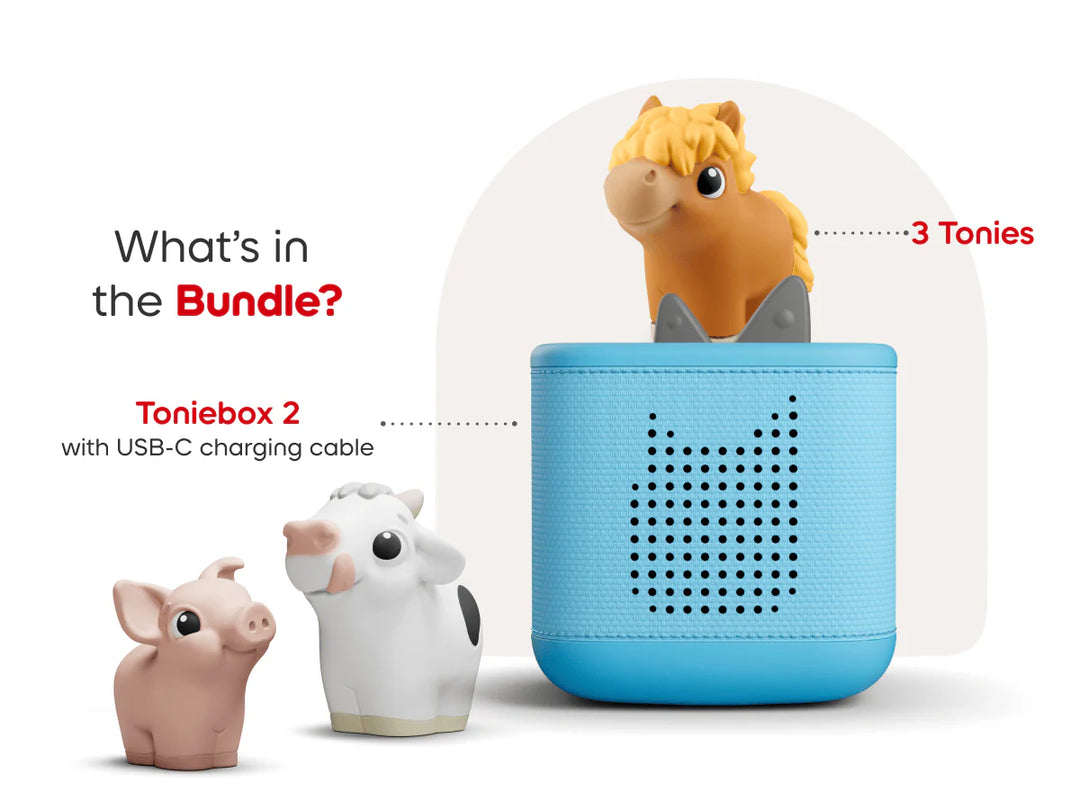 Tonies Toniebox 2 Starter Set: My First Tonies Farm (Sky Blue)