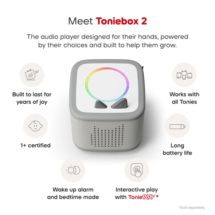 Tonies Toniebox 2 Starter Set: Playtime Puppy (Moon Grey)