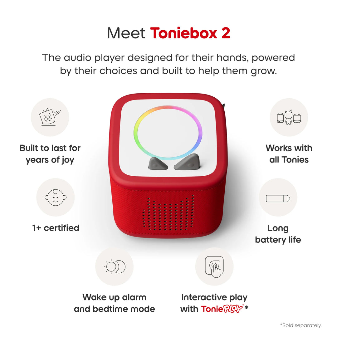 Tonies Toniebox 2 Starter Set: Playtime Puppy (Sunset Red)
