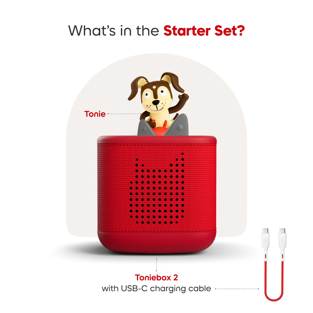 Tonies Toniebox 2 Starter Set: Playtime Puppy (Sunset Red)