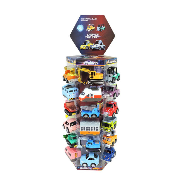 Toysmith Alloy Alley Rollin’ Large Pull-Back Vehicle