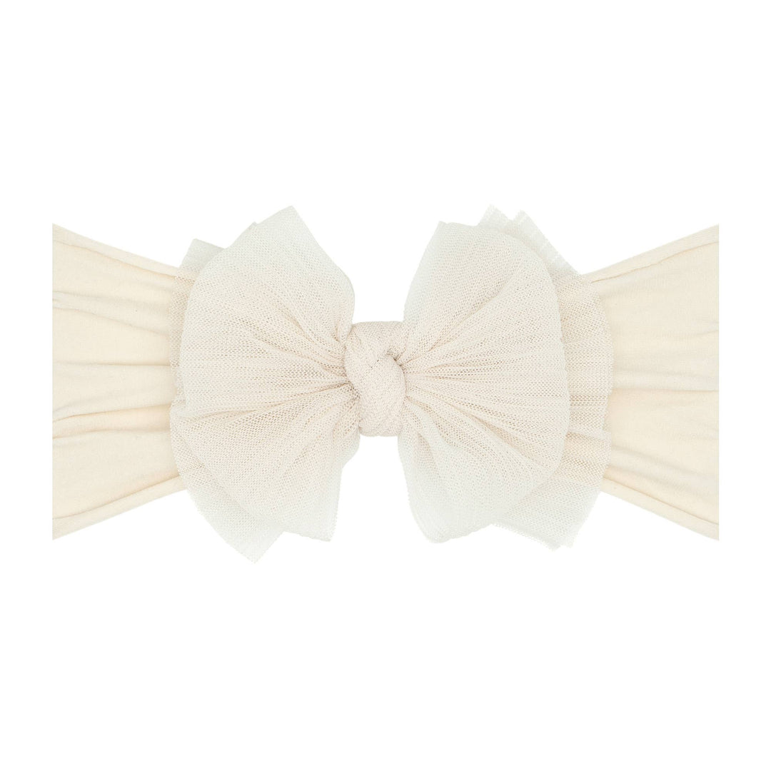 Baby Bling Bows Tulle Fab (Pleated Oatmeal)