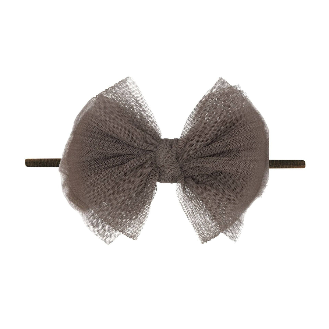 Baby Bling Bows Tulle Fab Skinny (Pleated Cocoa)