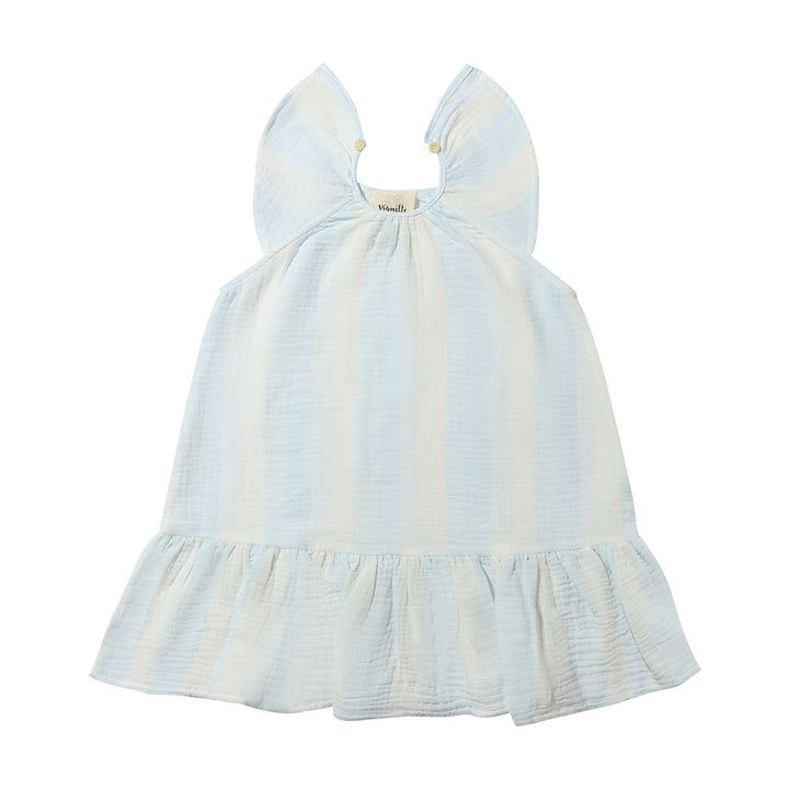 Vignette Bennie Dress (Blue Stripe Gauze)