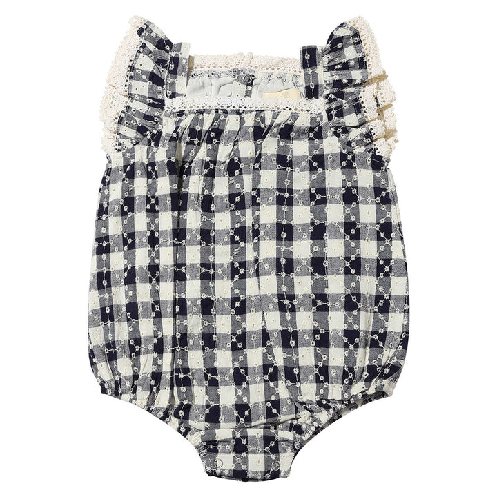 Vignette Charlotte Bubble (Navy Check Eyelet)