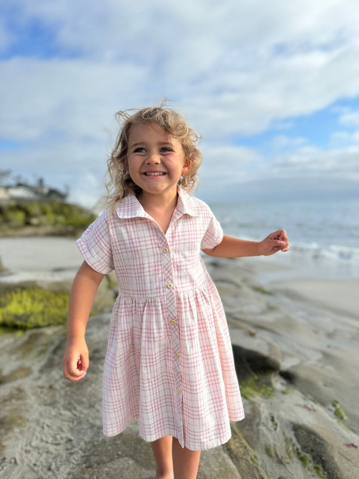 Vignette Heather Dress (Pink Plaid Seersucker)