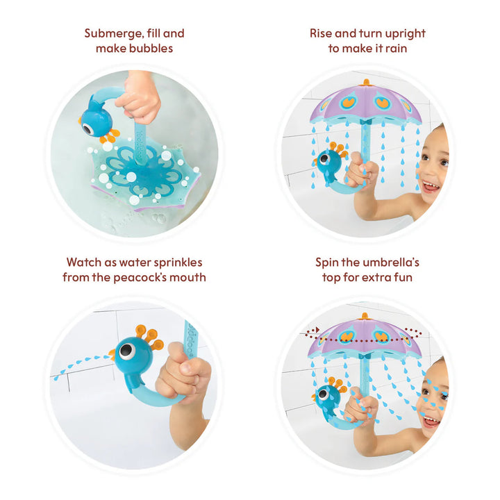 Yookidoo Fill 'N' Rain Peacock Umbrella (Purple)