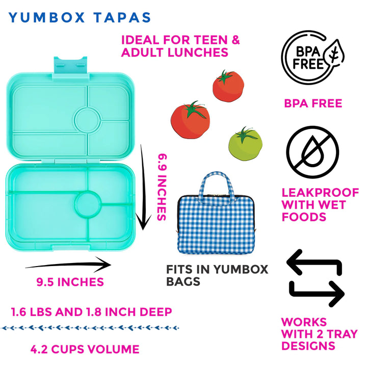 Yumbox Tapas (Bali Aqua/Clear Aqua Tray)
