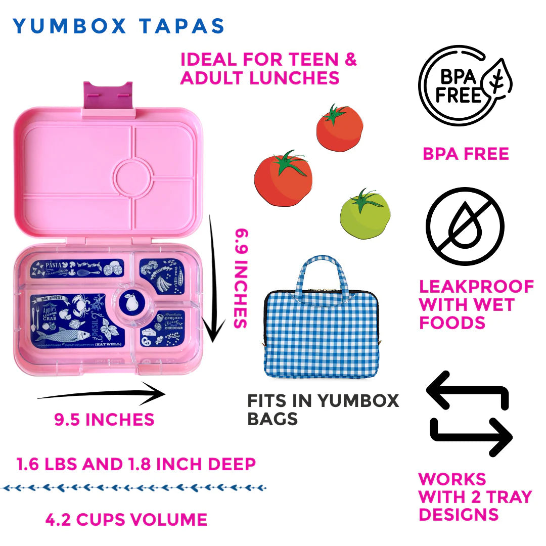 Yumbox Tapas (Capri Pink/Bon Appetite Tray)