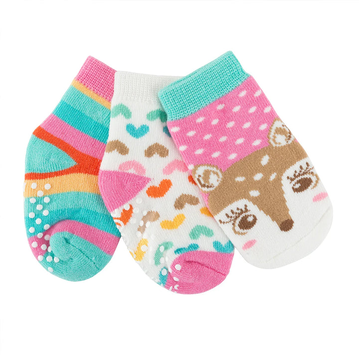 ZOOCCHINI Comfort Terry Socks 3-pk (Fiona the Fawn)