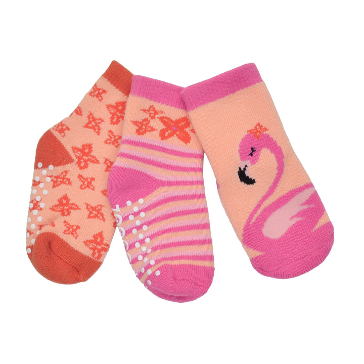 ZOOCCHINI Comfort Terry Socks 3-pk (Franny Flamingo)