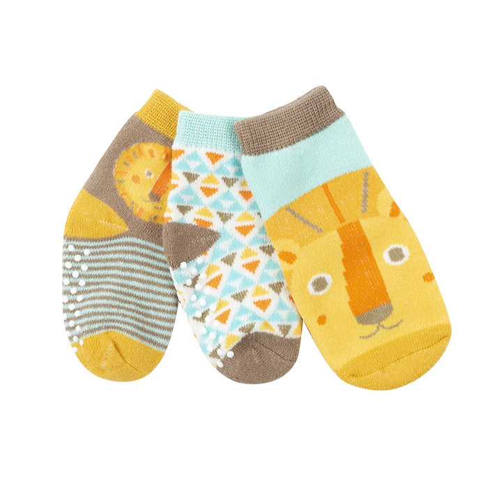 ZOOCCHINI Comfort Terry Socks 3-pk (Leo the Lion)