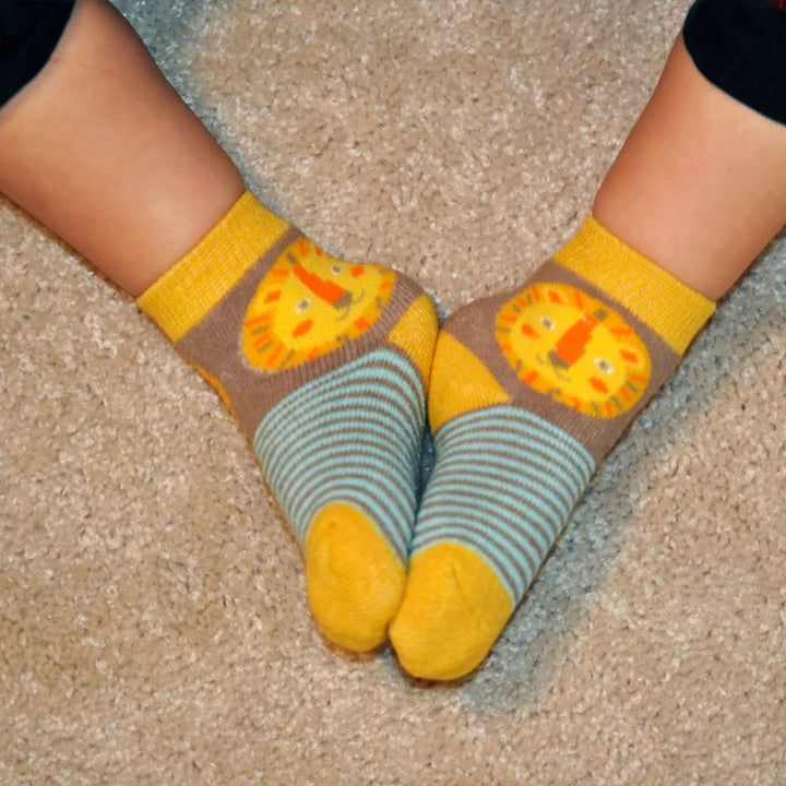 ZOOCCHINI Comfort Terry Socks 3-pk (Leo the Lion)