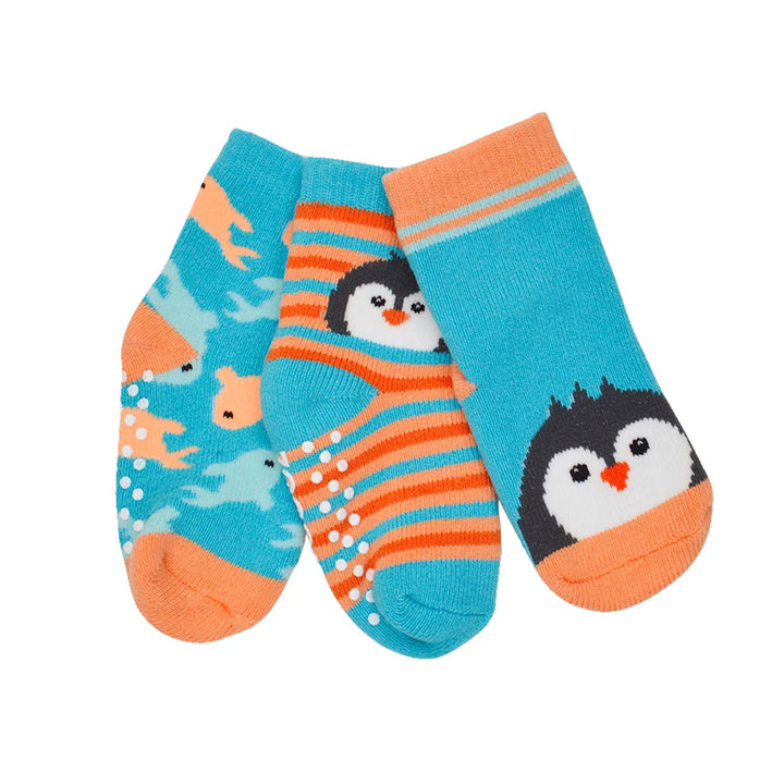 ZOOCCHINI Comfort Terry Socks 3-pk (Parker Penguin)