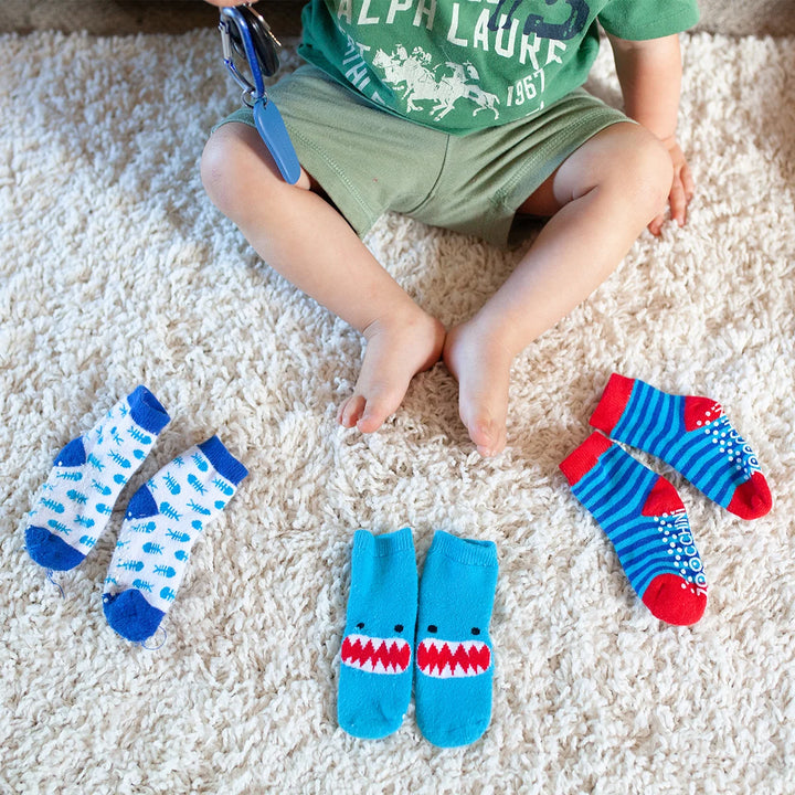 ZOOCCHINI Comfort Terry Socks 3-pk (Sherman Shark)